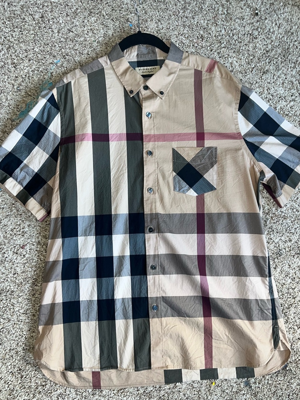 Burberry London  Check Short-Sleeve Button-Up Shirt